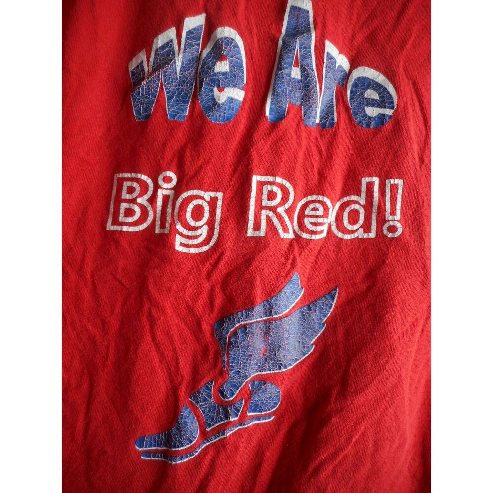 Red Gildan Graphic T Shirt Sz M Juniata Track Field 2017 Champions Cotton - Picture 4 of 5